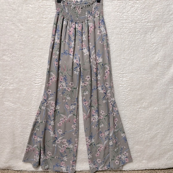 NHIM floral, print, bellbottoms flare pull on Palazzo pants size Small - Picture 1 of 9